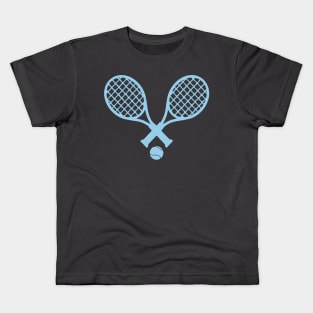 Tennis Rackets Blue Kids T-Shirt